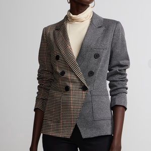 New York & Company Black and Tan Blazer Elegant Suit Jacket